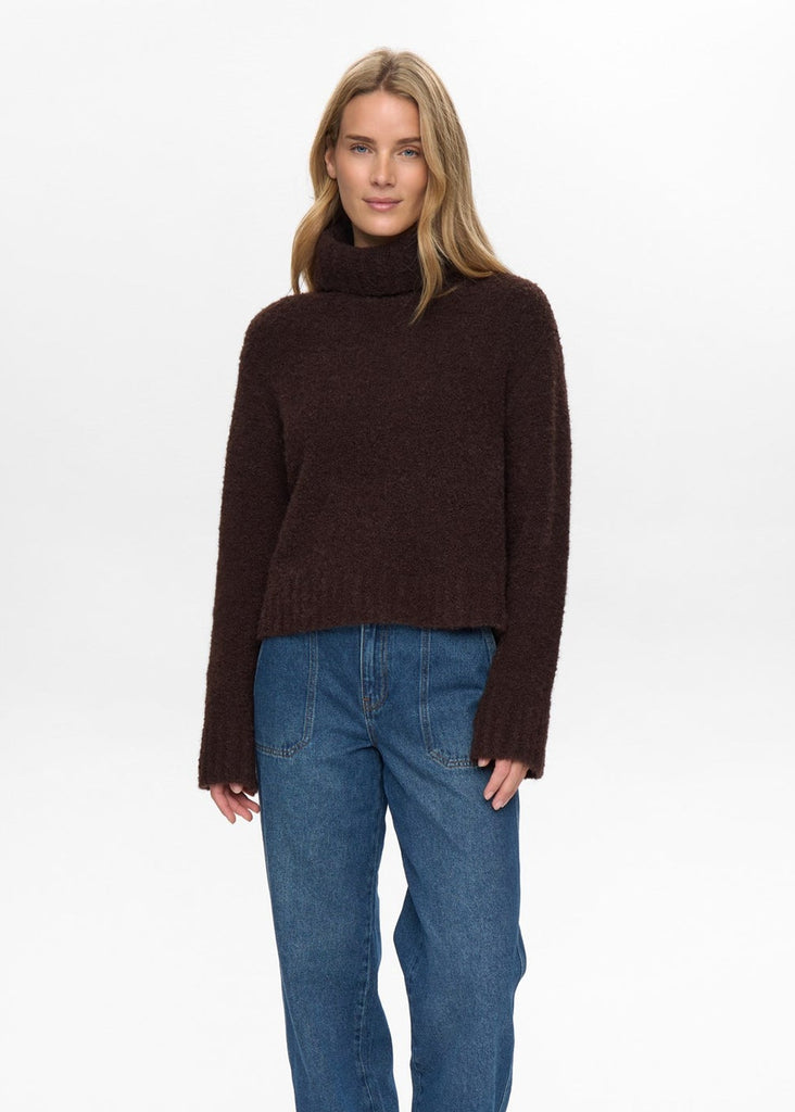 NUWILLA CROPPED PULLOVER - Black Coffee