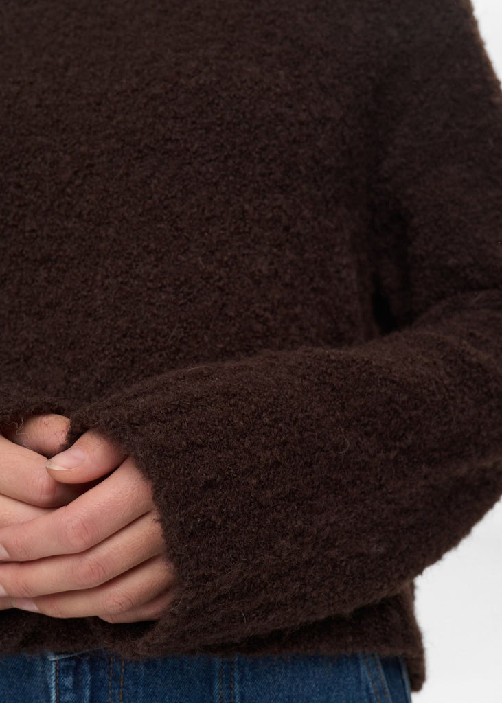 NUWILLA CROPPED PULLOVER - Black Coffee