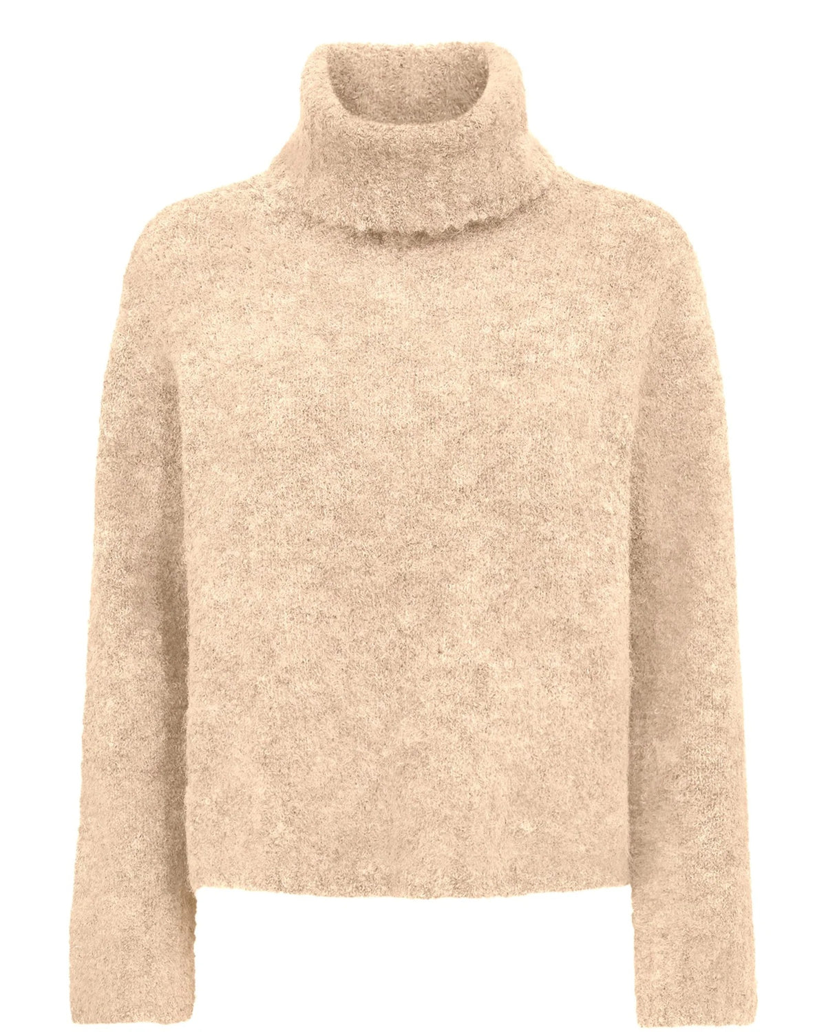 Numph Nuwilla Cropped Pullover - Birch Melange | Love of Lemons