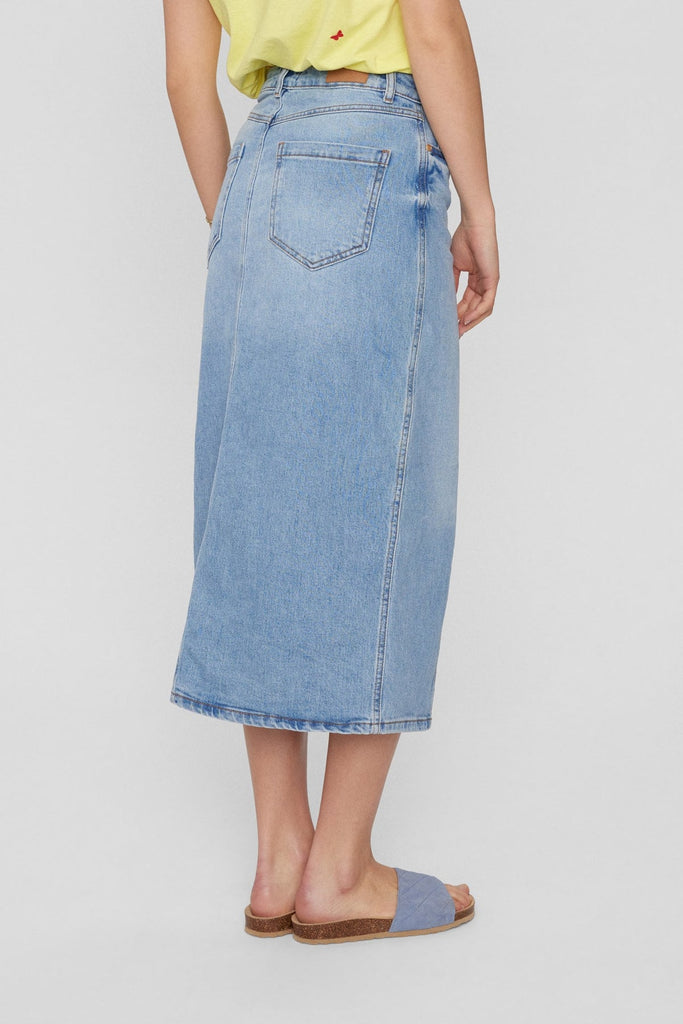 Numph Nutoronto Skirt in Medium Blue Denim