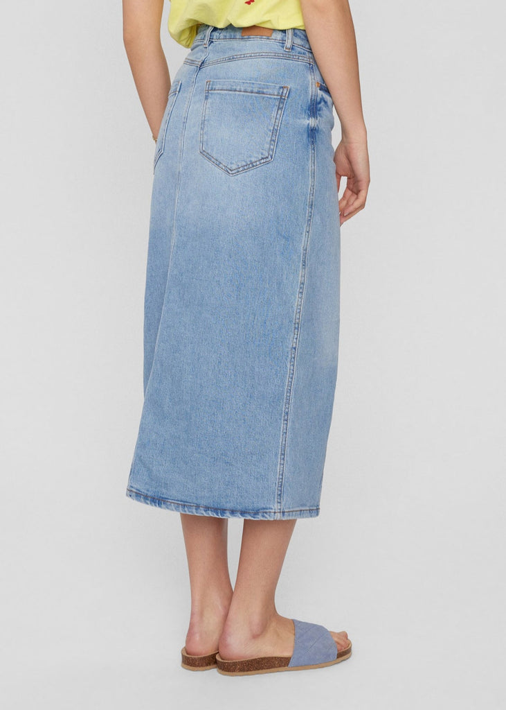 Numph Nutoronto Skirt in Medium Blue Denim