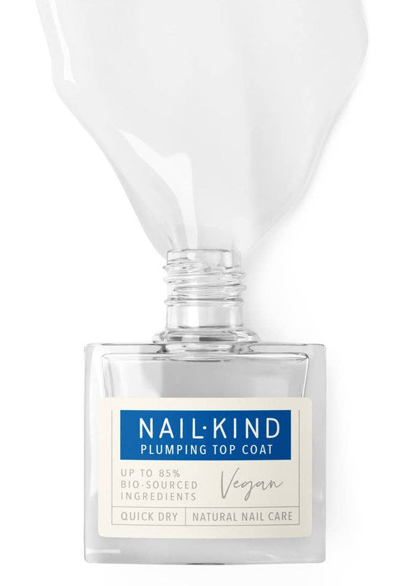 NailKind plumping top coat bottle on a white background