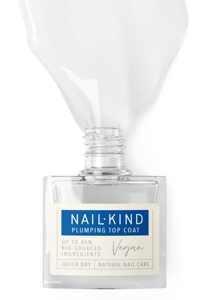 NailKind plumping top coat bottle on a white background