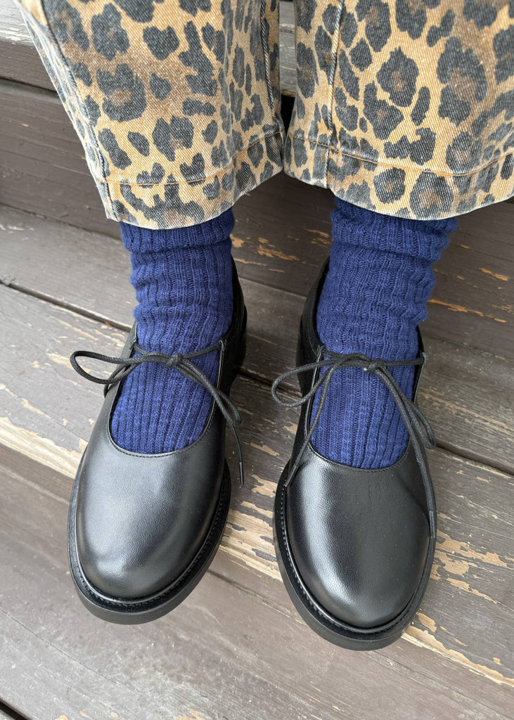 Cottage Socks in Navy