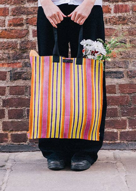 Eco Woven Market Shopper in Neyron Rose, Sage, Primrose