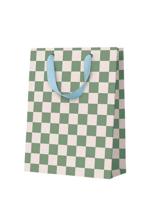 Ohh Deer Khaki Checkerboard Medium Gift Bag&nbsp;