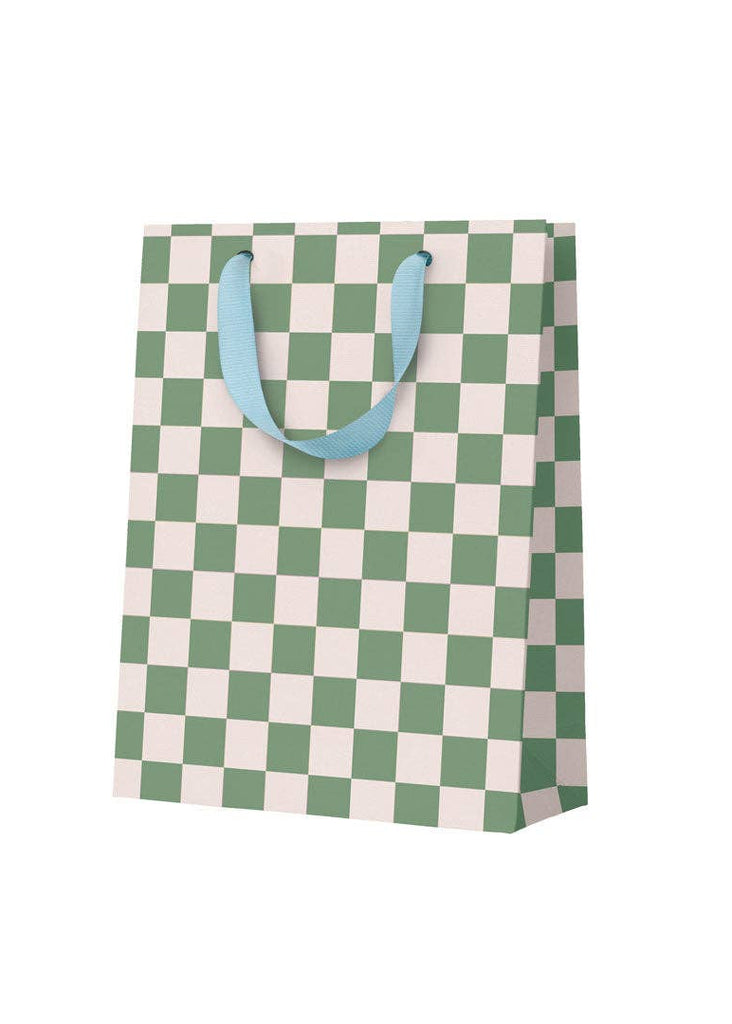 Ohh Deer Khaki Checkerboard Medium Gift Bag&nbsp;