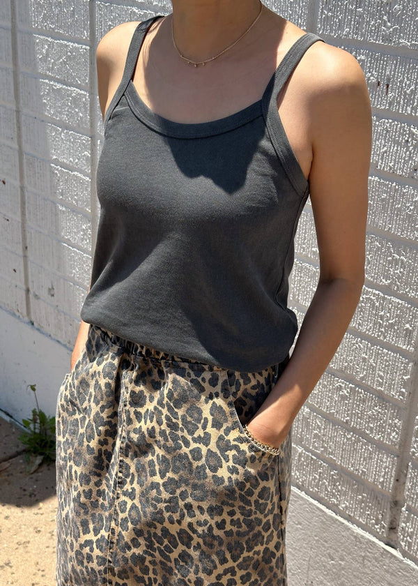 Le Bon Shoppe Organic Cotton Dana Cami In Vintage Black