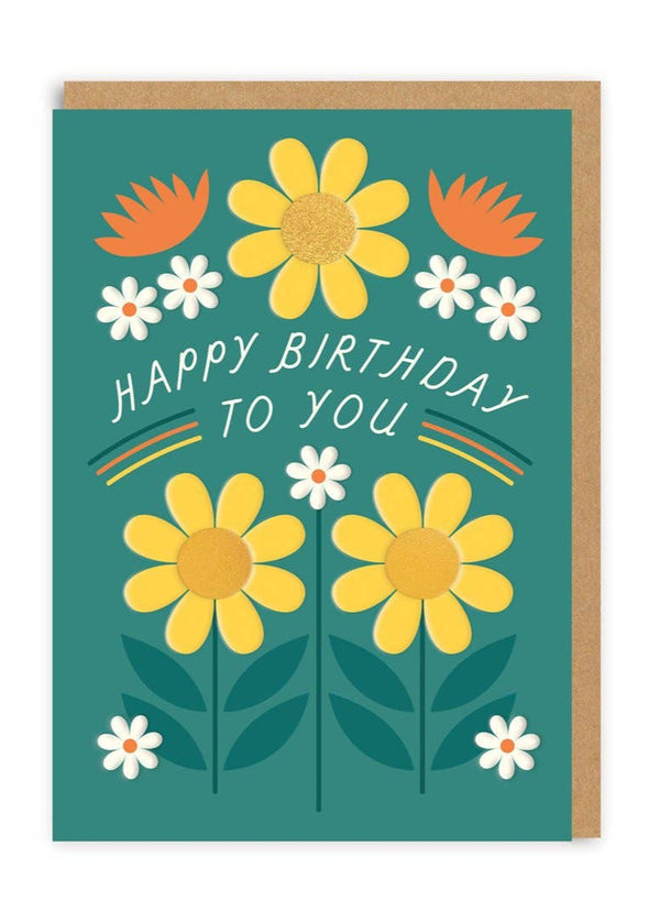 Happy Birthday To You Floral Greeting Card