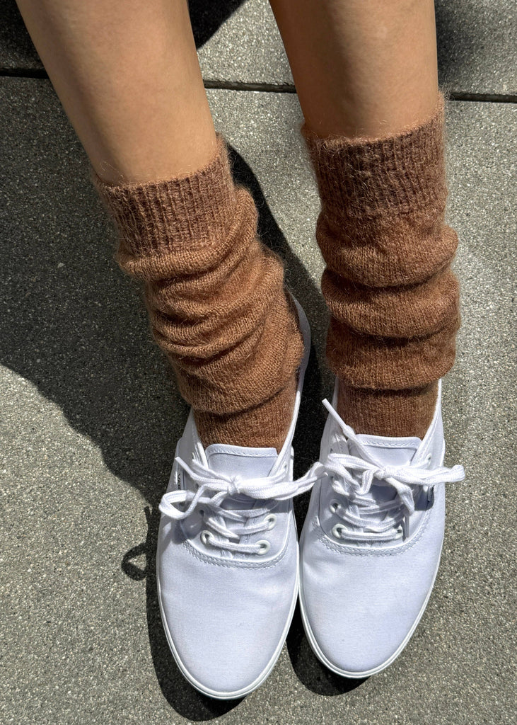Mohair Veil Socks In Mocha