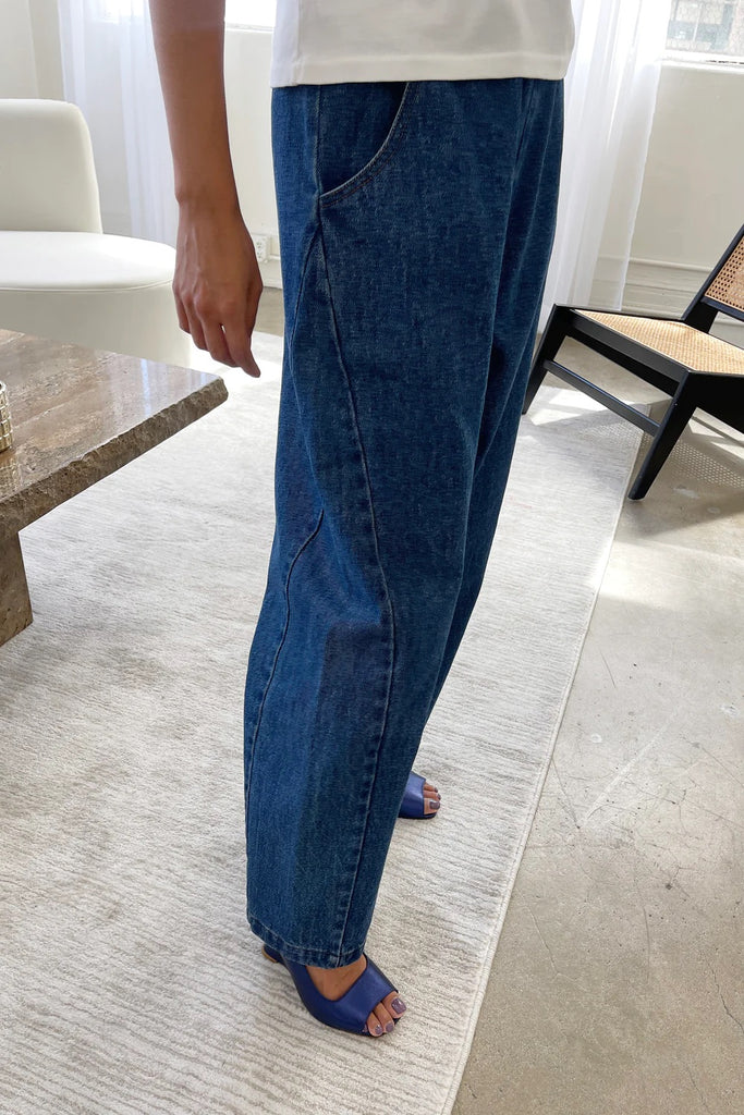 Le Bon Shoppe Arc Pants In Blue Denim