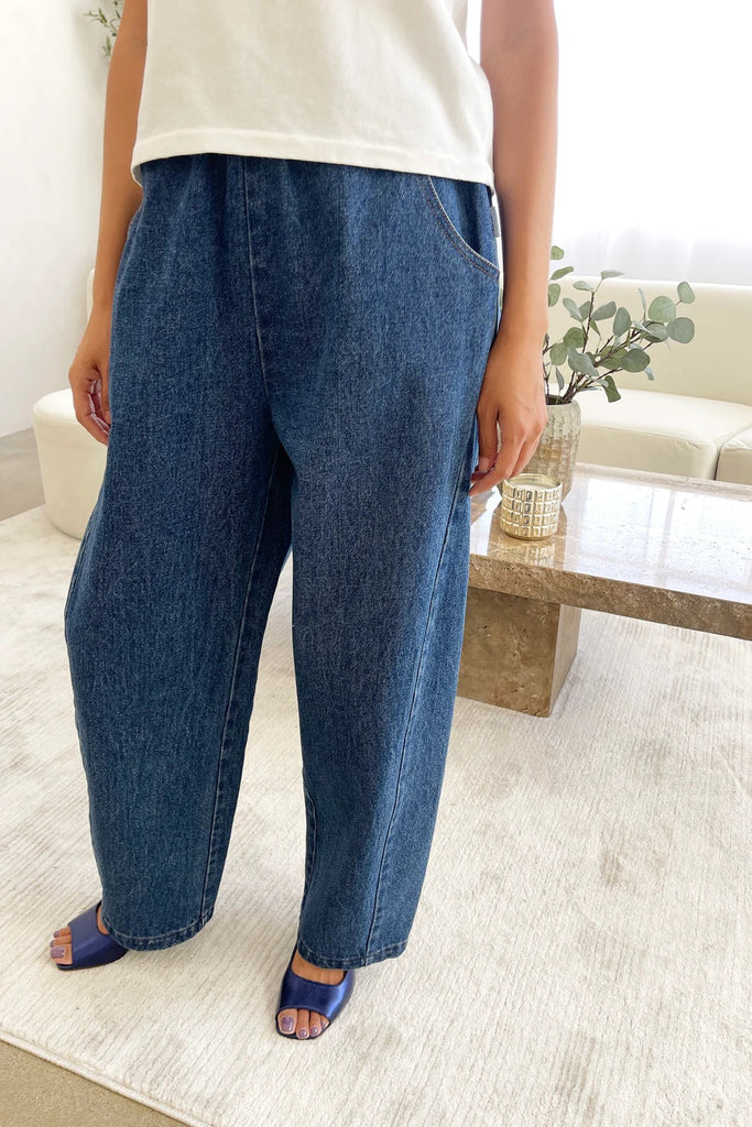 Le Bon Shoppe Arc Pants In Blue Denim