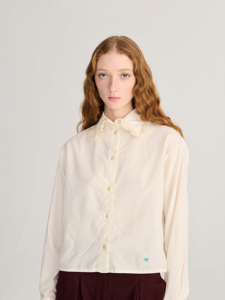 BOBO CHOSES&nbsp;Lace Ending Poplin Shirt