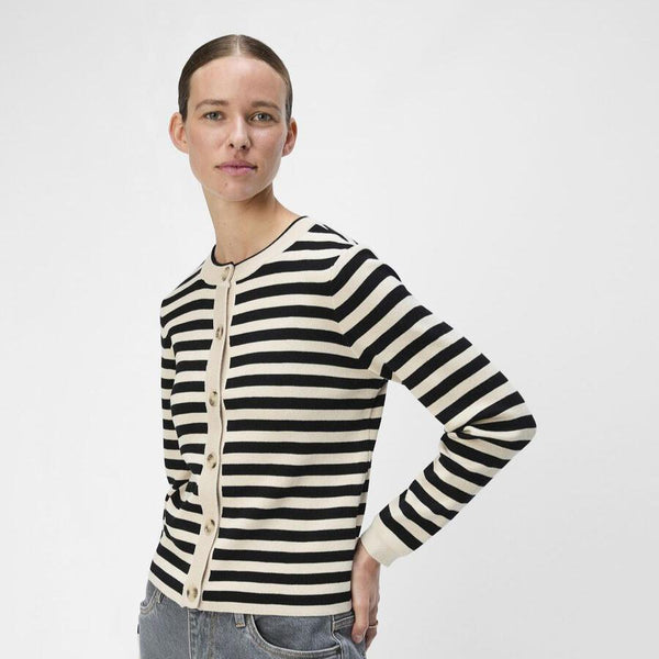 OBJECT Objester Knitted Cardigan in Sandshell