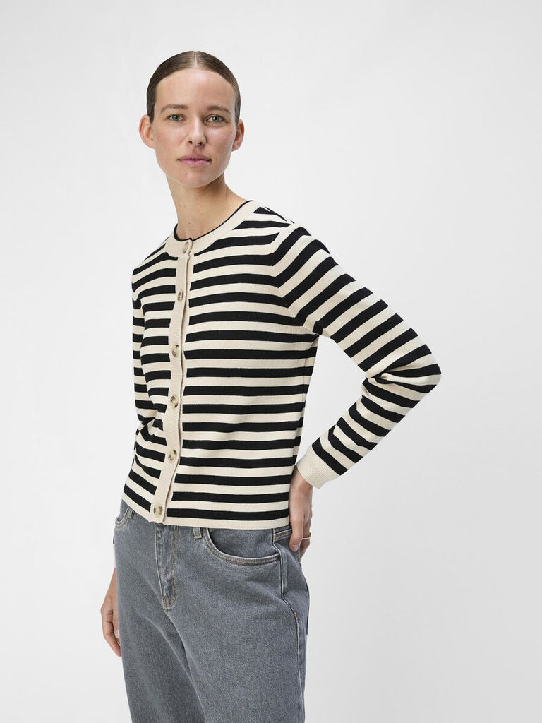 OBJECT Objester Knitted Cardigan in Sandshell