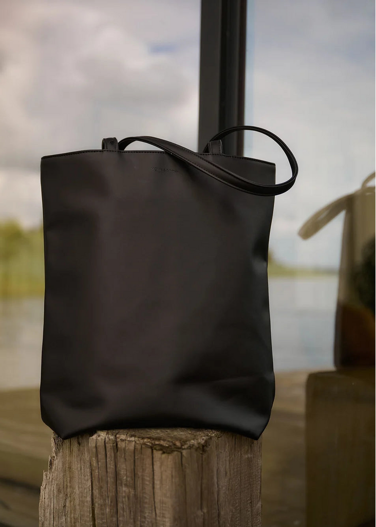Monk  & Anna Merian tote bag In Black Vegan Leather