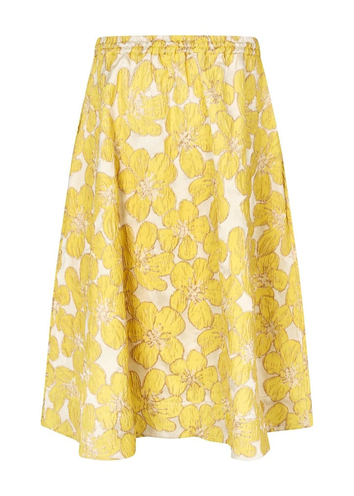 Bristol Midi Skirt in Light Yellow