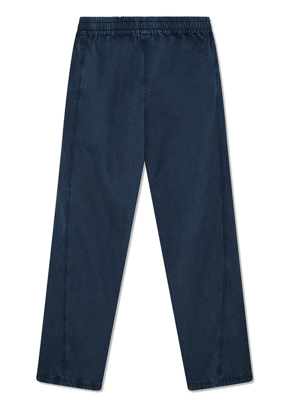 Navy blue pants on a white background