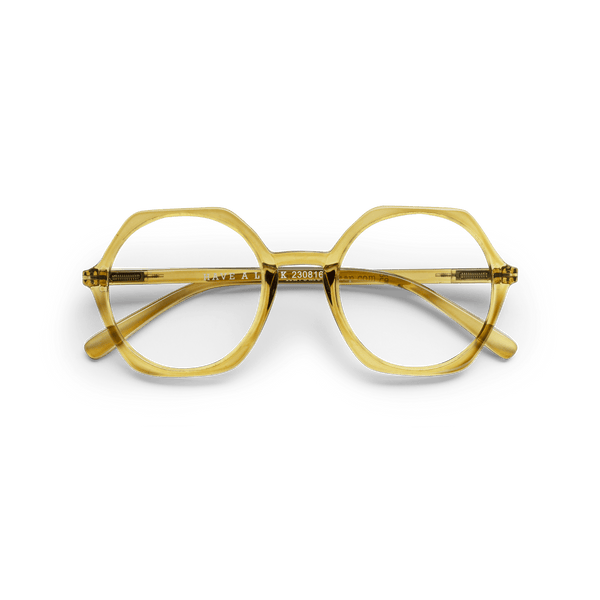 Have A Look Edgy Reading Glasses Olive Brown