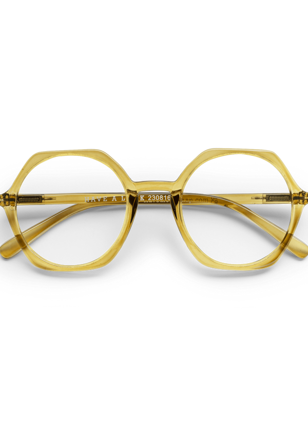 Have A Look Edgy Reading Glasses Olive Brown