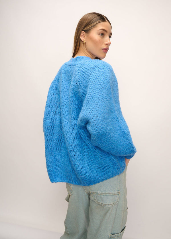 Noella Fora Knit Cardigan in Blue