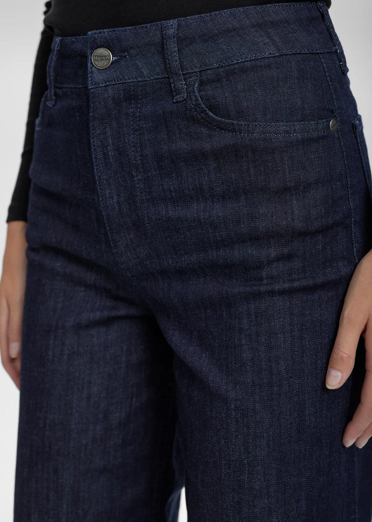 Numph Nuparis Cropped Jeans in Dark Blue Denim