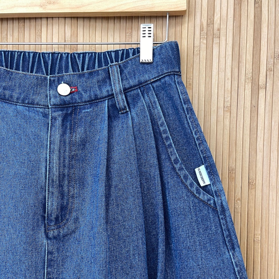 Le Bon Shoppe Farm Girl Skirt in Blue Denim