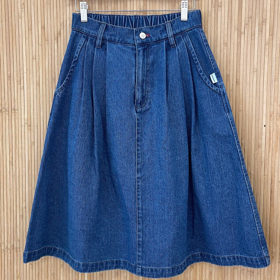 Le Bon Shoppe Farm Girl Skirt in Blue Denim