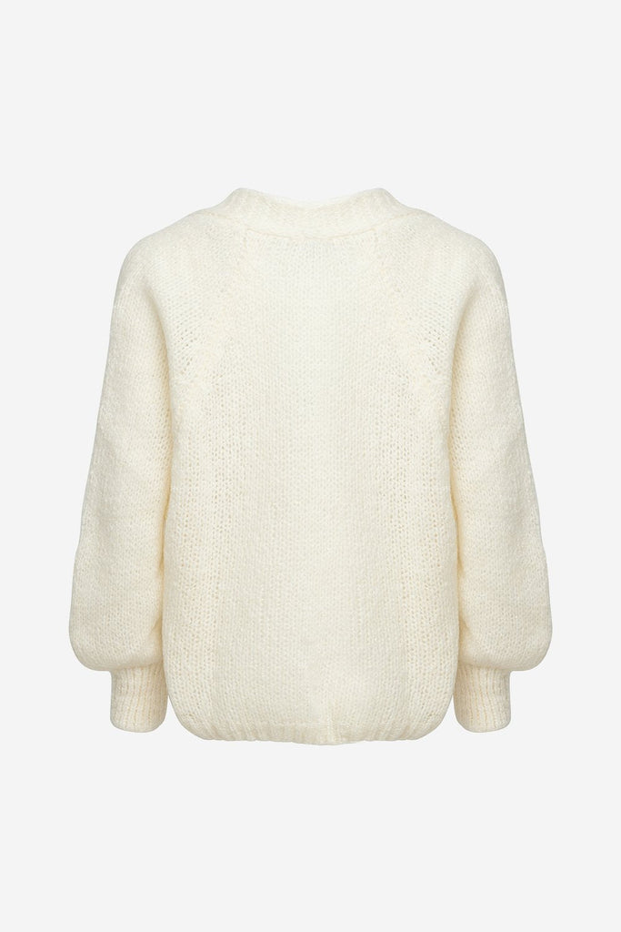 Noella Fora Knit Cardigan in White