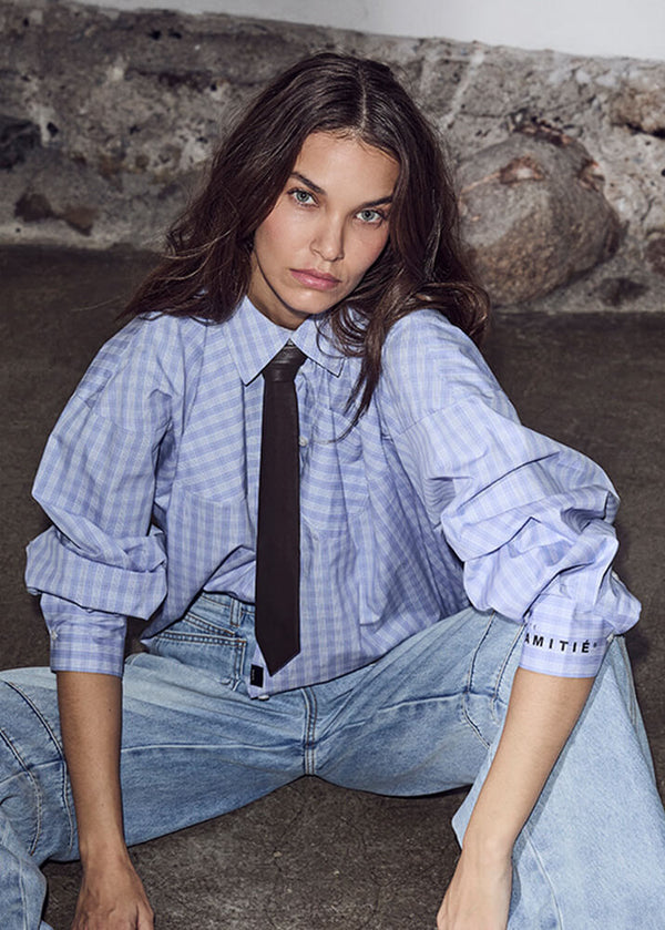 Haute L'Amitie Blue Check Sophie Shirt