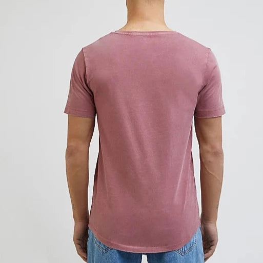 SHAPED TEE IN DARK MAUVE