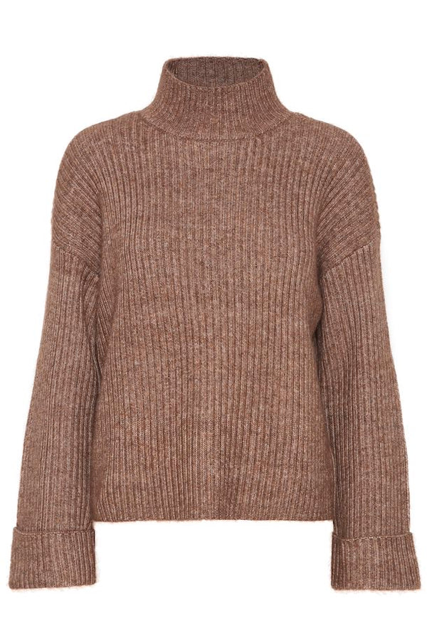 fransa Knitted Pullover in Toffee