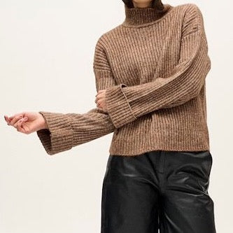 fransa Knitted Pullover in Toffee