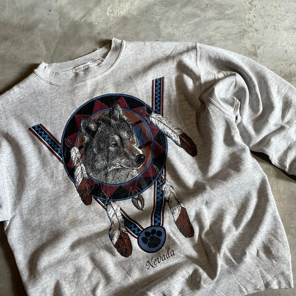 Vintage Wolf Dream Catcher Sweatshirt
