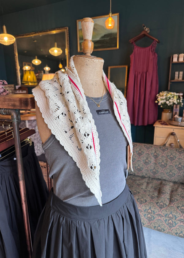 YERSE 100% Cotton Crochet Scarf