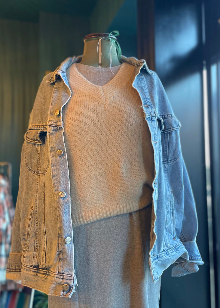 ØST Tessa Knitted Mohair Vest in Cream