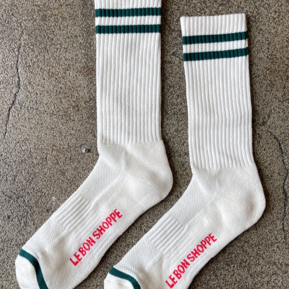 Le Bon Shoppe Extended Boyfriend Socks in Parchment