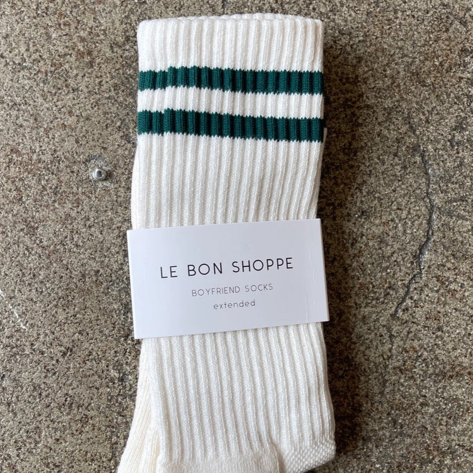 Le Bon Shoppe Extended Boyfriend Socks in Parchment