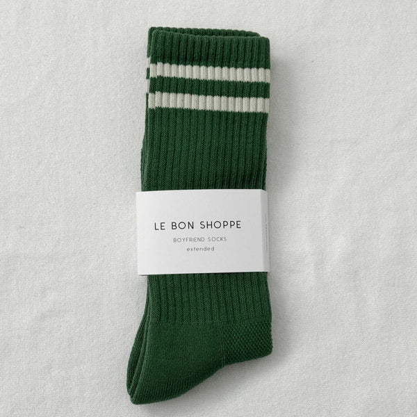 Le Bon Shoppe Extended Boyfriend Socks in Moss