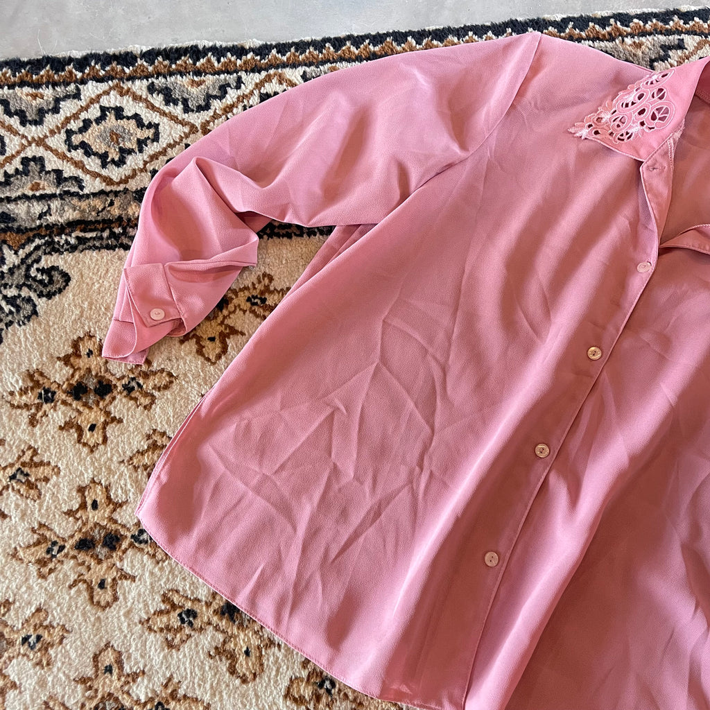 Pretty in Pink Lace Ladies Blouse