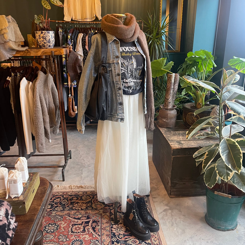 Numph NUEA MAXI SKIRT - Birch
