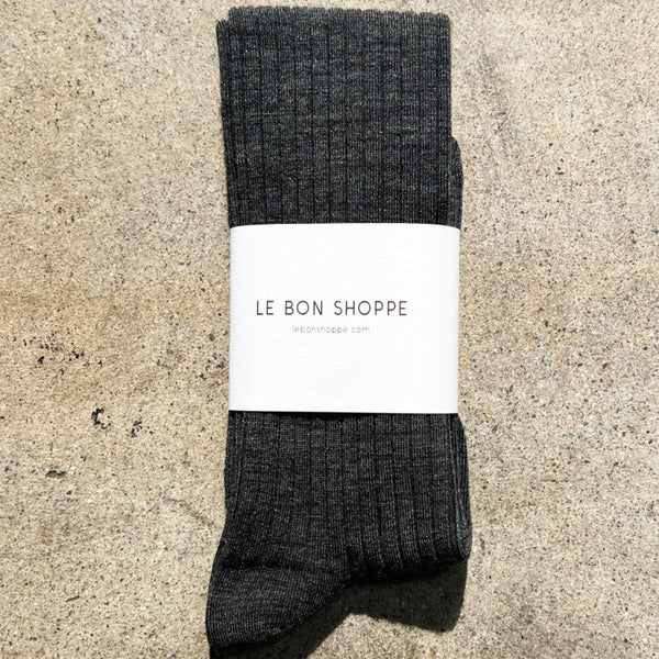 Le Bon Shoppe School Girl Socks in Charcoal
