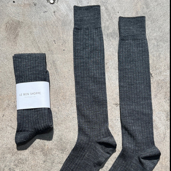 Le Bon Shoppe School Girl Socks in Charcoal