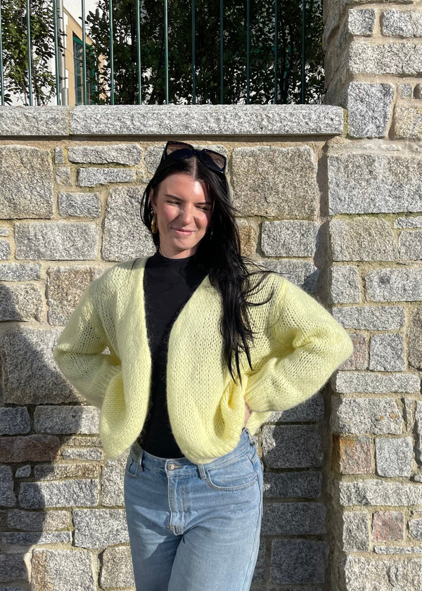 ØST London Smila Cardigan in Lemon