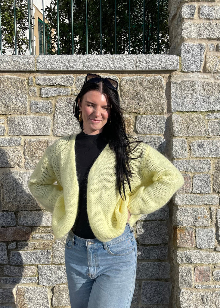 ØST London Smila Cardigan in Lemon