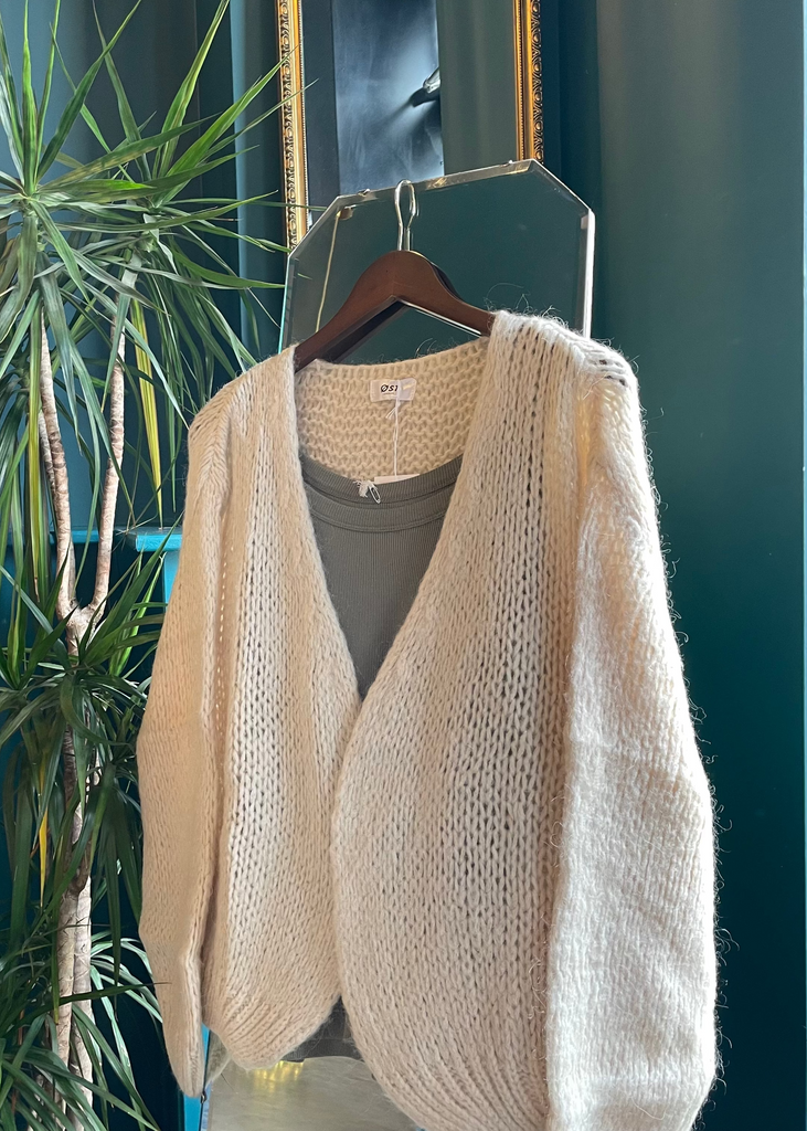 ØST London Smila Cardigan in Classic Oat