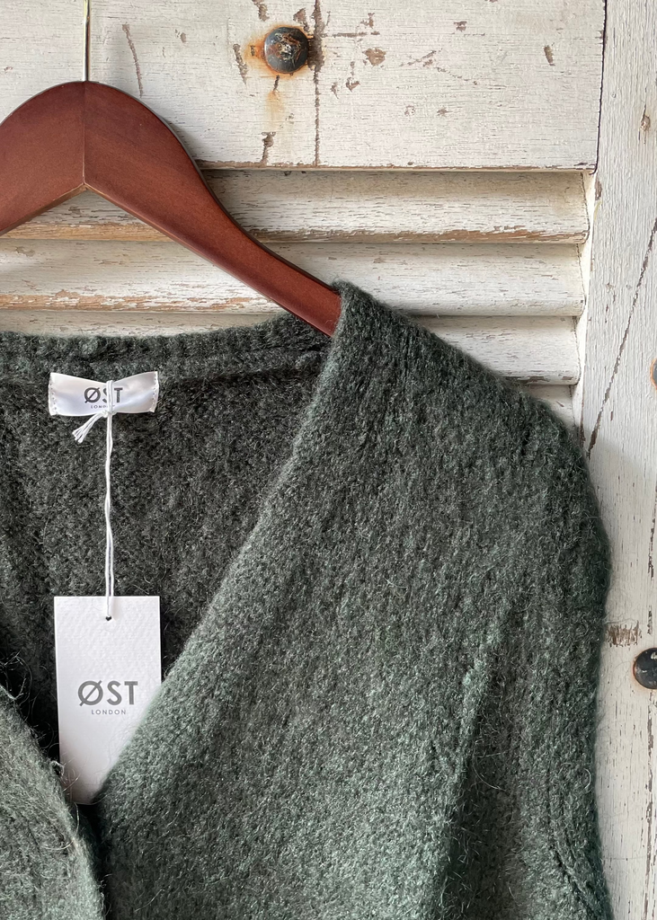 ØST Erika Kid Mohair Vest in Khaki