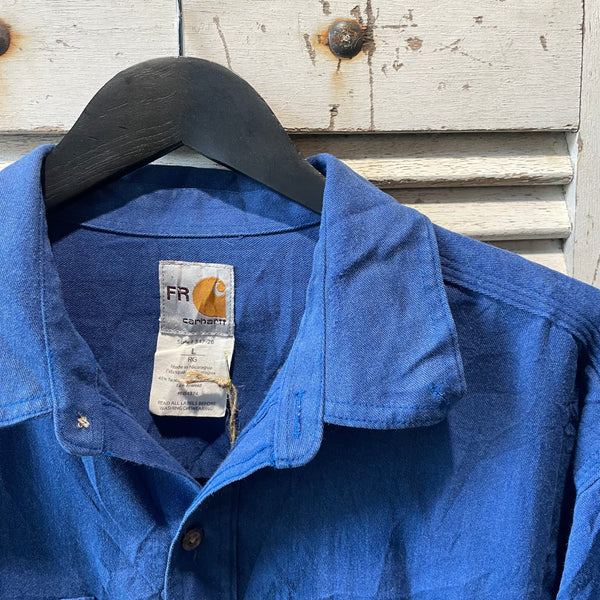 Carhartt Flannel Mechanic Style Shirt in Royal Blue