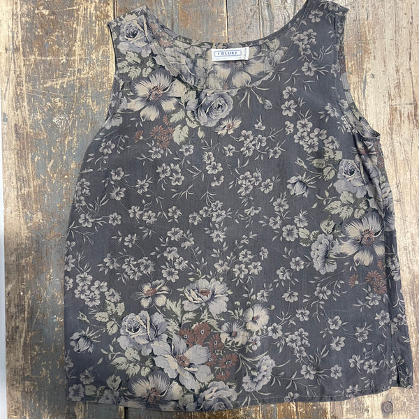 Vintage Women's Silk Floral Vest