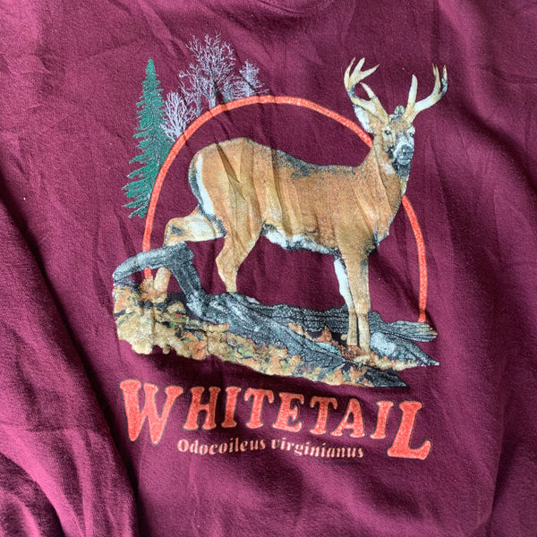 Lee Vintage Burgundy Whitetail Deer Sweatshirt
